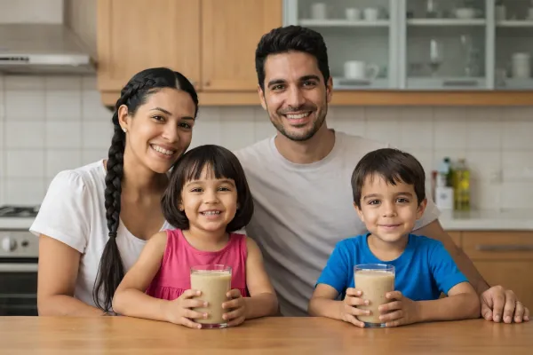 Familia feliz disfrutando KDS-10 juntos
