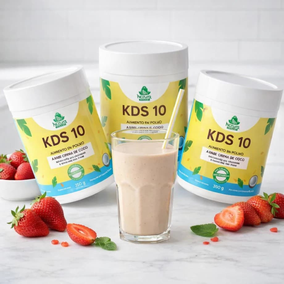 Envase de KDS-10 complemento alimentario infantil sabor fresa